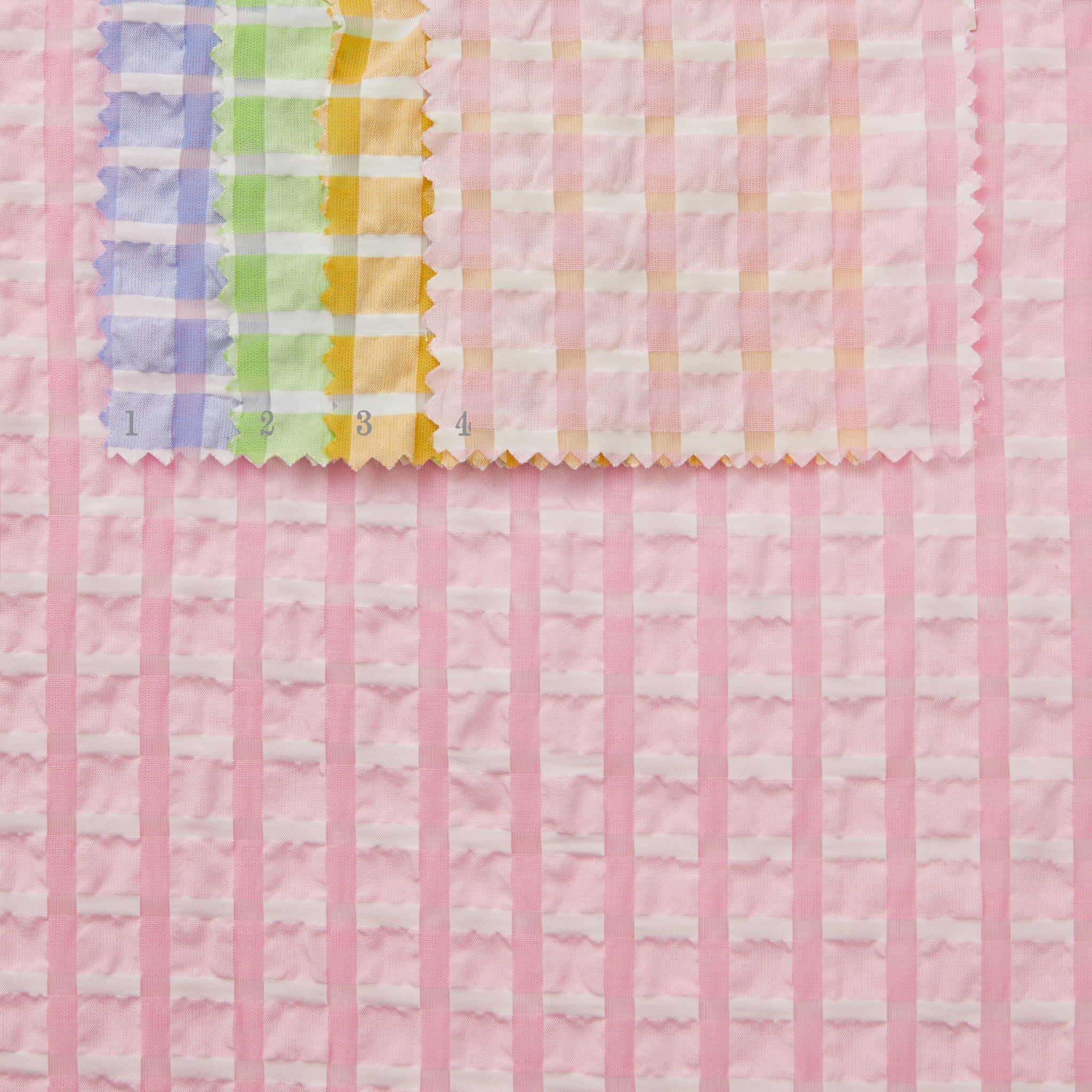 Seersucker Checkered Fabric