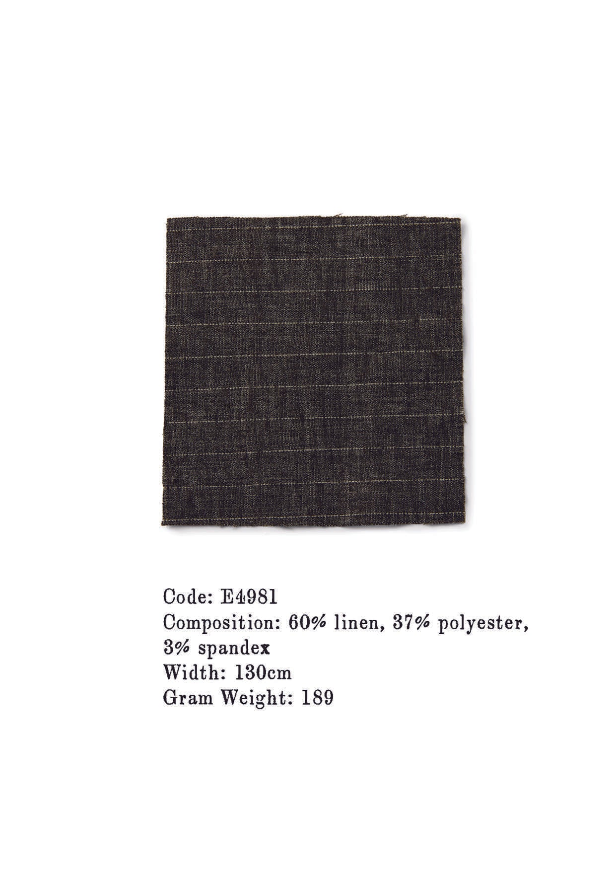 Linen Blend Stretch Fabric