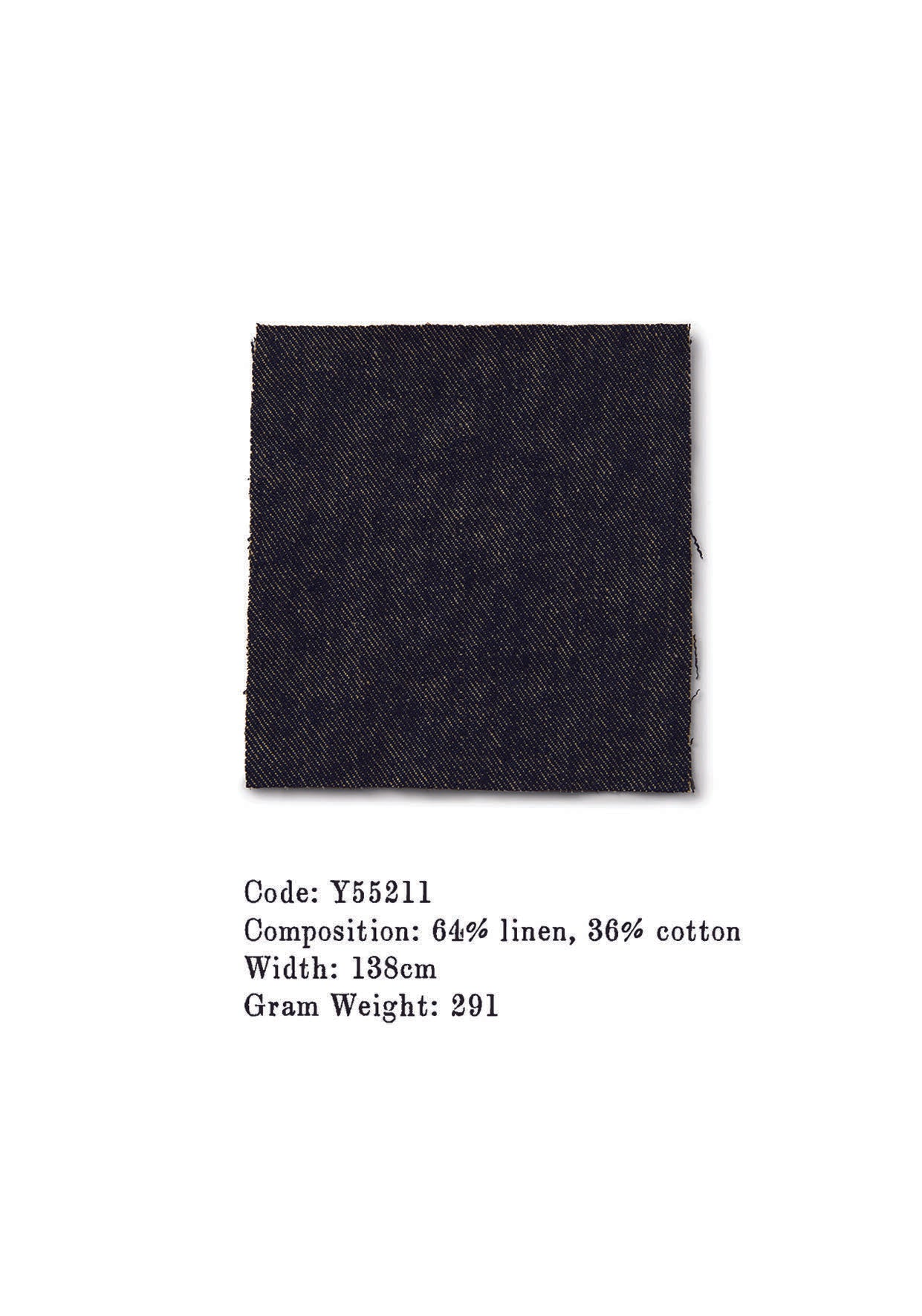 Linen Cotton Blend Denim Fabric
